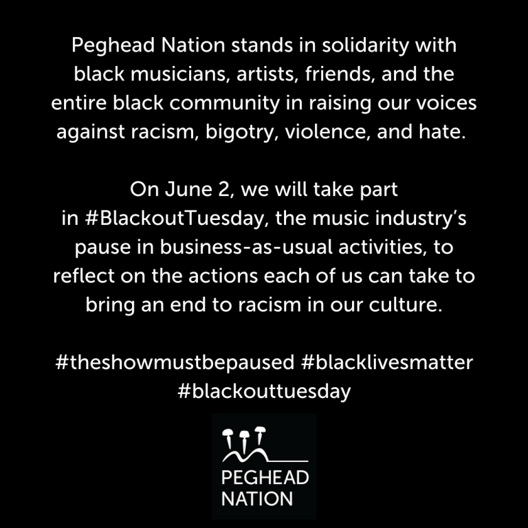 article: Peghead Nation to Participate in #BlackoutTuesday, June 2